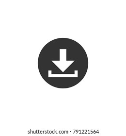 Download icon. Install symbol. Isolated vector.