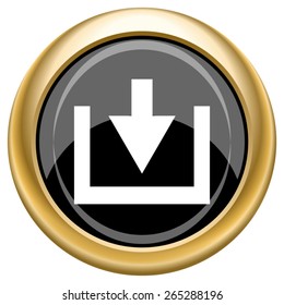 Download icon. Internet button on white  background. EPS10 Vector. 