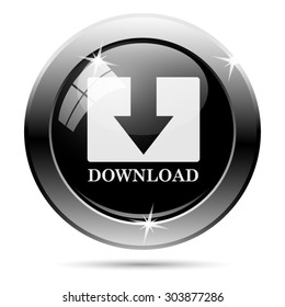 Download icon. Internet button on white background. EPS10 vector 