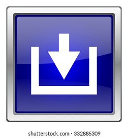 Download icon. Internet button on white background. EPS10 vector.