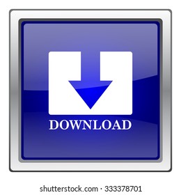 Download icon. Internet button on white background. EPS10 vector.