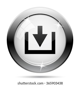 Download icon. Internet button on white background. EPS10 vector.