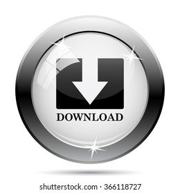 Download icon. Internet button on white background. EPS10 vector.