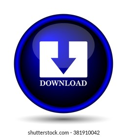 Download icon. Internet button on white background. EPS10 vector