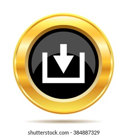 Download icon. Internet button on white background. EPS10 vector.
