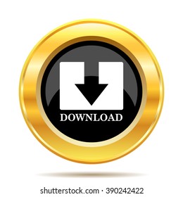 Download icon. Internet button on white background. EPS10 vector.