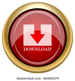 Download icon. Internet button on white background. EPS10 vector.
