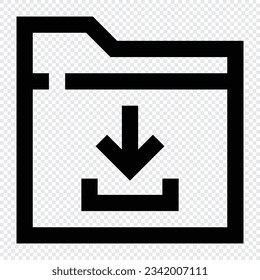 Icono de descarga. Concepto de tecnología de Internet. Icono en el estilo de línea