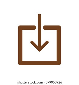   Download   icon,  isolated. Flat  design.