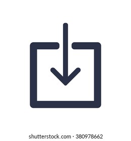   Download   icon,  isolated. Flat  design.