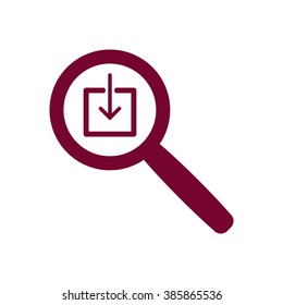   Download   icon,  isolated. Flat  design.