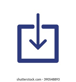   Download    icon,  isolated. Flat  design.