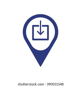  Download    icon,  isolated. Flat  design.