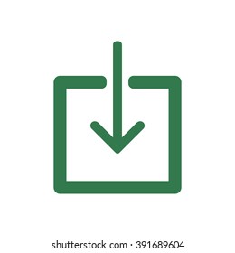   Download  icon,  isolated. Flat  design.