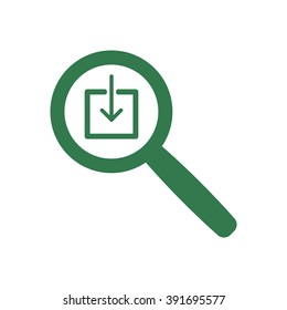  Download  icon,  isolated. Flat  design.