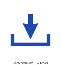   Download  icon,  isolated. Flat  design.