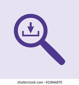 Download  icon,  isolated. Flat  design.
