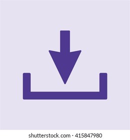 Download  icon,  isolated. Flat  design.