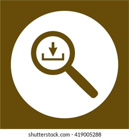 Download  icon,  isolated. Flat  design.