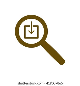 Download  icon,  isolated. Flat  design.