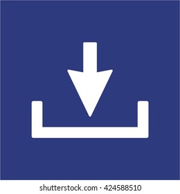 Download  icon,  isolated. Flat  design.