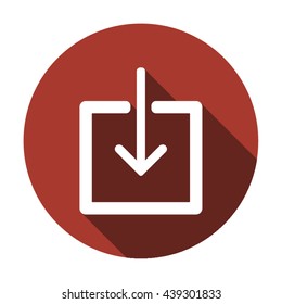 Download  icon,  isolated. Flat  design.