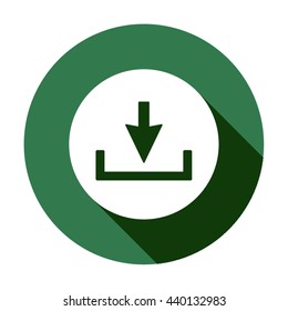 Download   icon,  isolated. Flat  design.