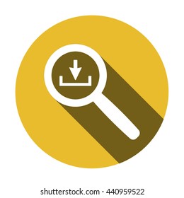 Download   icon,  isolated. Flat  design.
