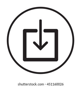 Download   icon,  isolated. Flat  design.