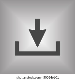 Download    icon,  isolated. Flat  design.