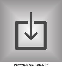 Download    icon,  isolated. Flat  design.