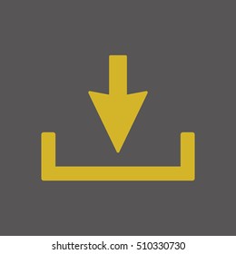 Download    icon,  isolated. Flat  design.