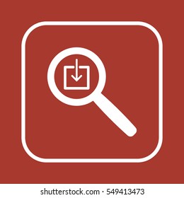 Download    icon, isolated. Flat  design. 