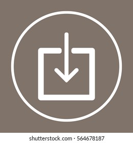 Download    icon, isolated. Flat  design. 