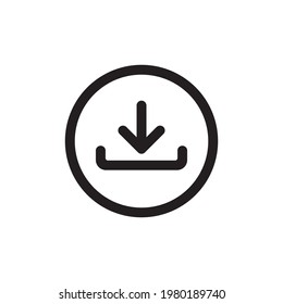Download icon isolated on white background, vector illustration. EPS 10