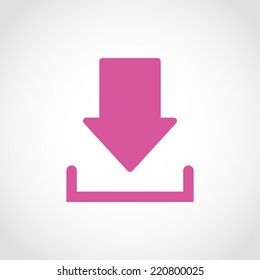 Download Icon Isolated on White Background