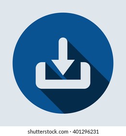 Download Icon isolated vector flat design