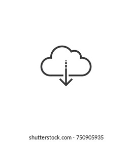 download Icon. line style vector illustration