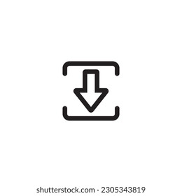 Download-Icon, Download Linie Icon Vektorgrafik.