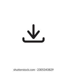 Download-Icon, Download Linie Icon Vektorgrafik.