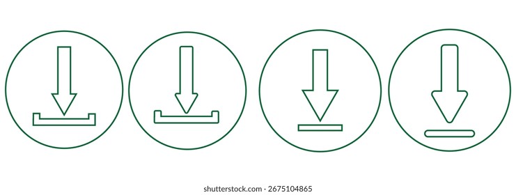 Download icon linear logo isolated