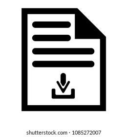 Download icon and list symbol. Vector illustration