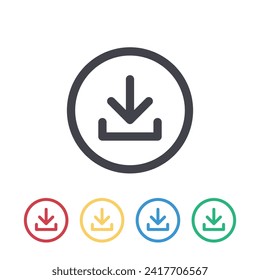 Download icon. Load internet data symbol. Vector illustration