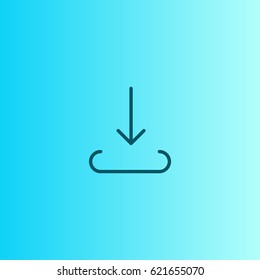 Download icon. Load symbol button vector
