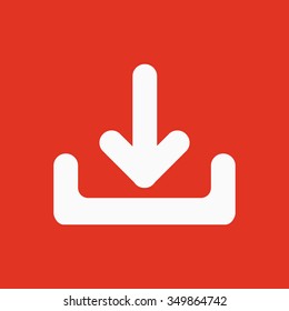 The download icon. Load symbol. Flat Vector illustration