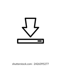 download icon or logo design isolated sign symbol vector illustration - high quality line style vector icon suitable for designers, web developers, displays and websites