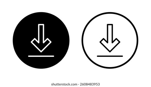 Download icon logo design. Download sign and symbol