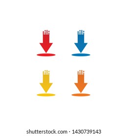 Download icon logo design vector template