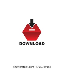 Download icon logo design vector template