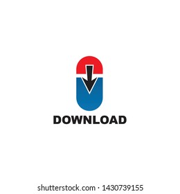 Download icon logo design vector template